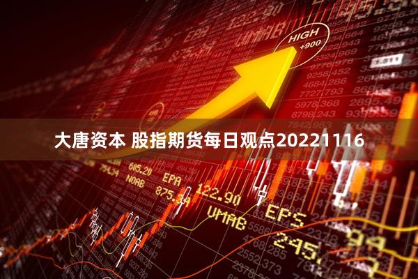 大唐资本 股指期货每日观点20221116